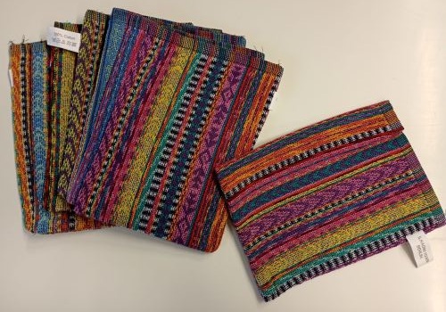 Waschhandschuh dkl. Streifen