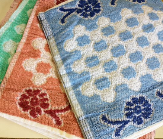 Seiftuch Muster+Blumen 30x30 cm