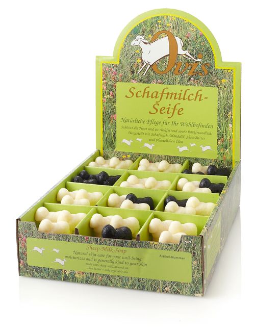 Schafmilchseife  Schaf klein 36 Stück s/w