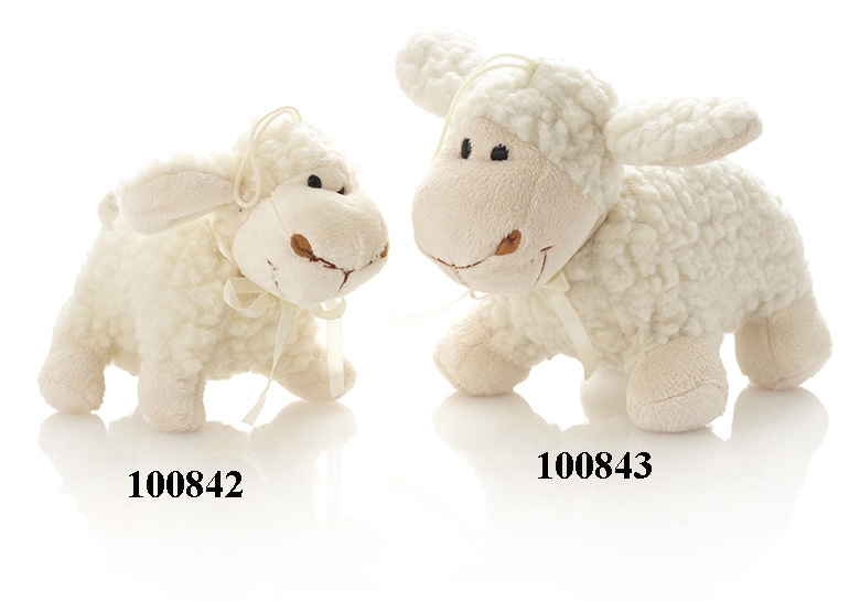 Schurwoll-Schaf stehend 17 cm