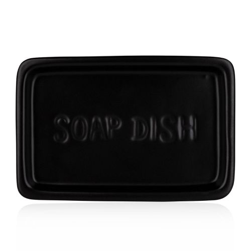 Seifenablage aus Keramik schwarz
