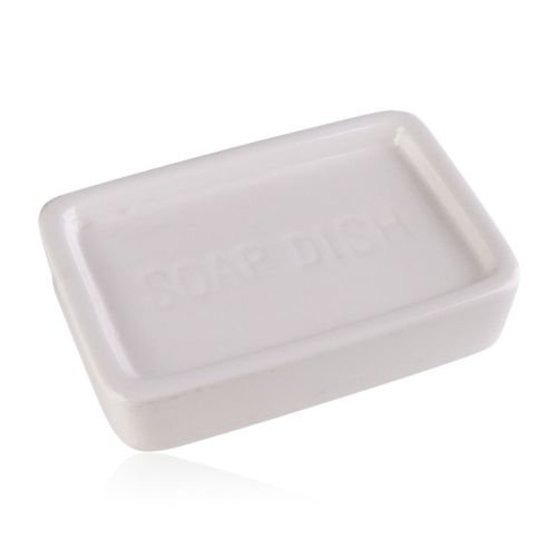 Seifenablage aus Keramik weiss