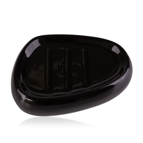 Seifenablage aus Keramik schwarz
