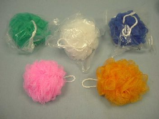 Dusch-Netzschwamm farblich sortiert