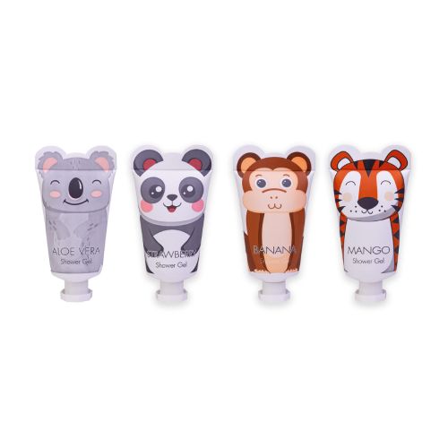 Duschgel ANIMALS 2 in Tube mit Ohren, 30 ml